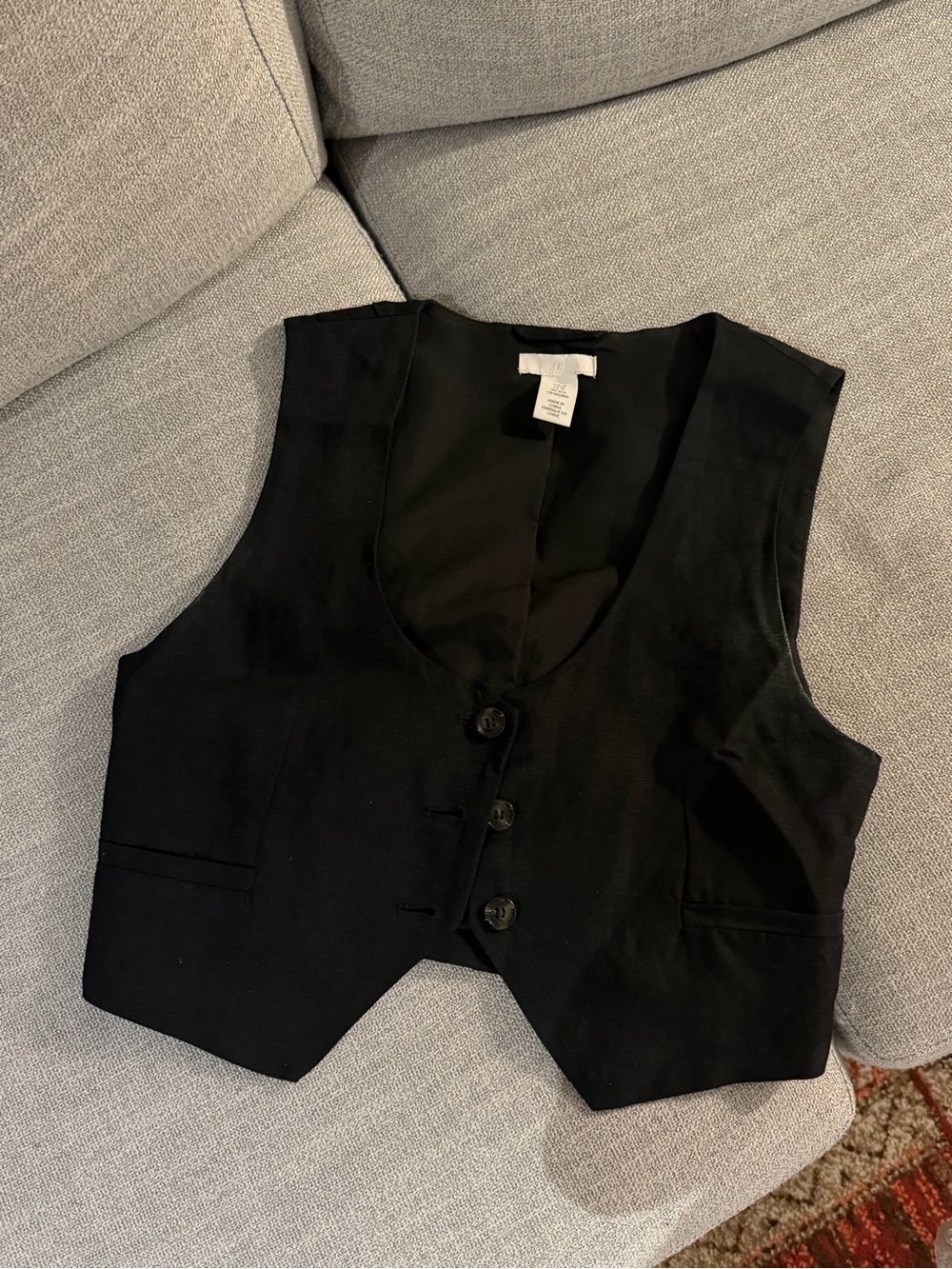 H&M Black Women's Crop Vest